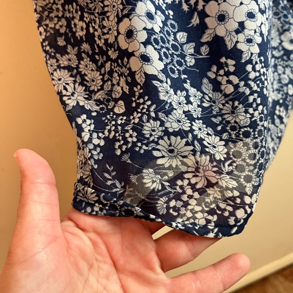 ASOS Floral Smocked Jumpsuit Size 4 Cottagecore Prairie Romantic Long Sleeve - Picture 8 of 10